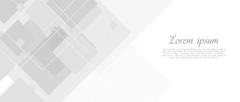 Abstract grey tech vector banner with squares Stockillustratie