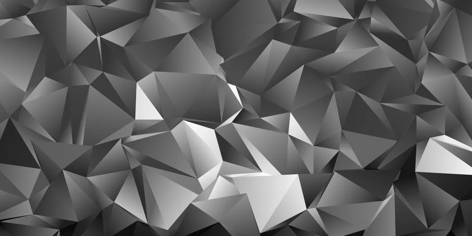 Abstract grey triangle background, low poly pattern イラスト素材