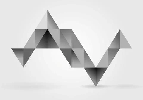 Abstract grey triangles infographics vector design Abstract grey triangles... 스톡 사진