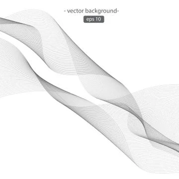 Abstract grey wave background Stock Illustration