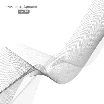 Abstract grey wave background Stock Illustration