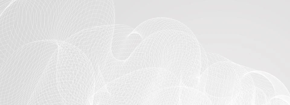 Abstract grey wavy background. Silver flowing wave line pattern. Technological Illustrazione stock