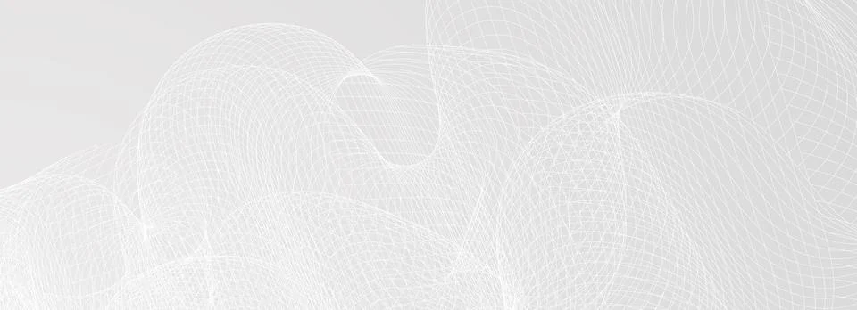 Abstract grey wavy background. Silver flowing wave line pattern. Technology Illustrazione stock