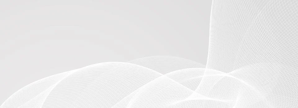 Abstract grey wavy line background. Silver flowing wave pattern. Technology Stock Illustration