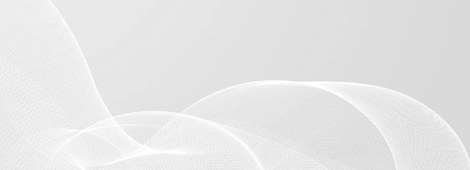 Abstract grey wavy line pattern. Silver flowing wave background. Technology Illustrazione stock