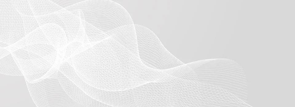Abstract grey wavy lines pattern. Silver flowing waves background. Technology Illustrazione stock