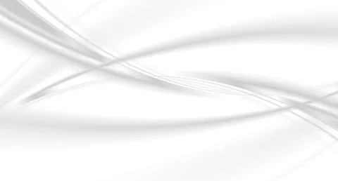 Abstract grey white smooth shiny waves blurred elegant background Stock Illustration