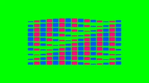 Abstract grid of alternating blue and pink squares on a green background Stock Footage 340901747