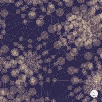 Abstract grid background. 3d technology vector illustration. Can Illustrazione stock