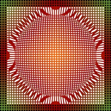 Abstract grid background in red and green design, seamless tileable Stock Illustration