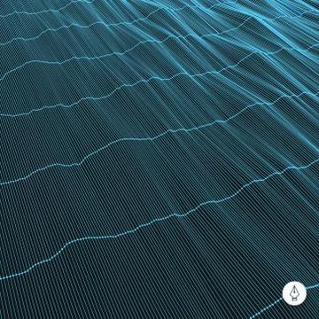 Abstract grid background. Water surface. Vector illustration. Ca Stock Illustration
