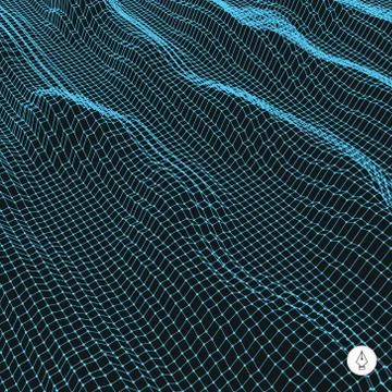 Abstract grid background. Water surface. Vector illustration Stock Illustration