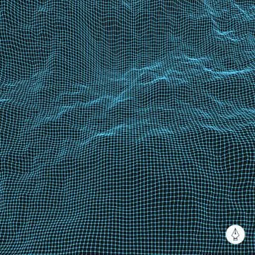 Abstract grid background. Water surface. Vector illustration Stock Illustration