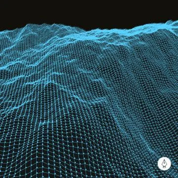 Abstract grid background. Water surface. Vector illustration Stock Illustration