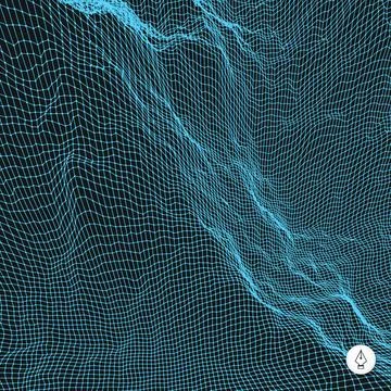Abstract grid background. Water surface. Vector illustration. Abstract gri... Stock Photos