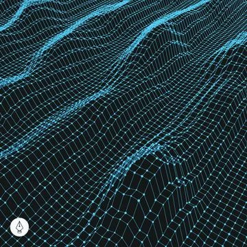 Abstract grid background. Water surface. Vector illustration. Abstract Gri... Stock Photos