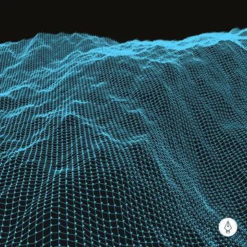 Abstract grid background. Water surface. Vector illustration. Abstract gri... Stock Photos