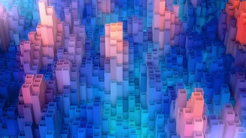 Abstract Grid Block Tubes Background 库存影片 348020094