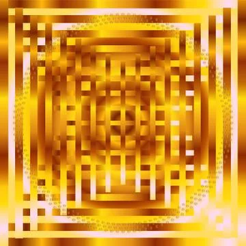 Abstract grid circle yellow background vector Stock Illustration