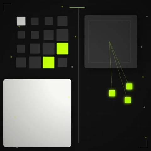 Abstract Grid Connections and Data Flow Stock Footage 347811502