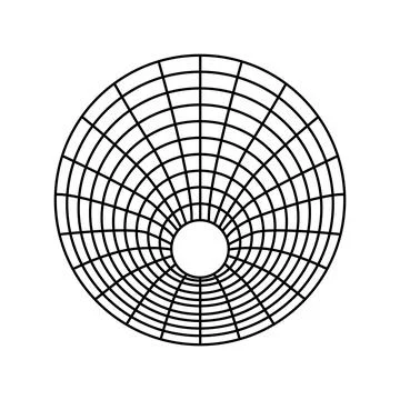 Abstract grid creating a circular tunnel perspective Stock Illustration