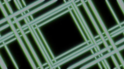 Abstract grid of glowing light rays moving toward dark center background vj.. Stock Footage 344994243