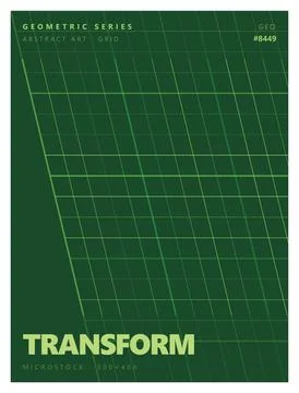 Abstract grid graphic design for poster or cover - transform word. Stock Illustration