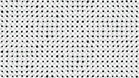 Abstract grid of grunge ink dots. Element with transparent background. Stock Illustration