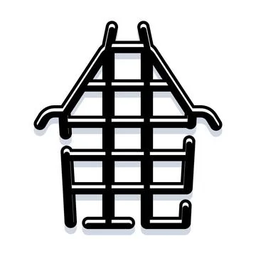 Abstract grid house shape geometric design concept Stock Illustration