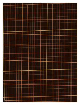 Abstract grid line pattern background with warm orange and yellow strokes. Stock Illustration