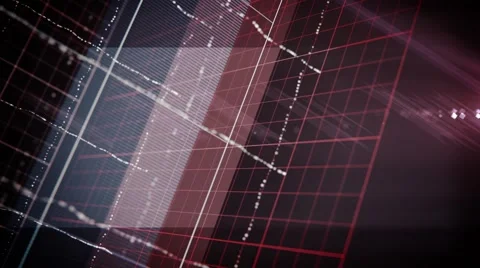 Abstract grid lines and dots animation Stock Footage 56561621