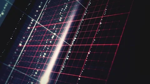 Abstract grid lines and dots animation Stock Footage 59892212