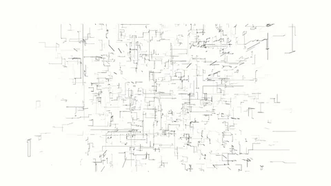 Abstract Grid Lines Black White Abstract Background Geometric Glowing Grid 스톡 동영상 74599308