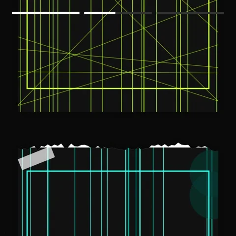 Abstract Grid Lines Overlay with Pink Vertical Stripes on Black Background Stock Footage 346283693