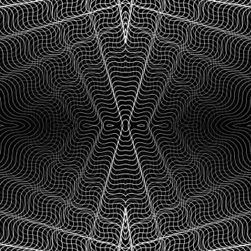 Abstract grid, mesh geometric pattern with thin intersecting lines Stock Illustration