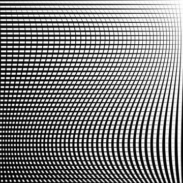 Abstract grid, mesh pattern with distortion effect. イラスト素材