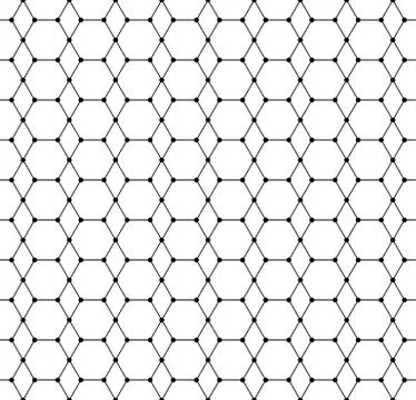 Abstract grid, mesh pattern with nodes. Seamlessly repeatable abstract monoch イラスト素材