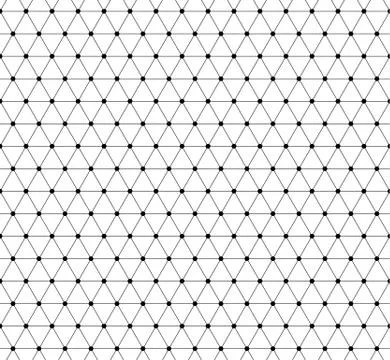 Abstract grid, mesh pattern with nodes. Seamlessly repeatable abstract monoch Stock Illustration