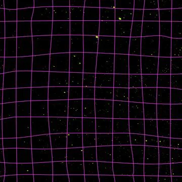 Abstract Grid Neon Squares Seamless Pattern with Grunge Texture Stock Illustration