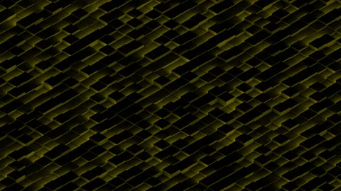 Abstract grid or mesh of pulsating golden squares. Geometric vibrating Stock Footage 119590712
