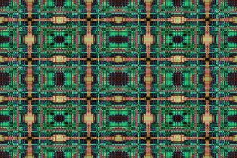 Abstract grid pattern Abstract green and yellow grid pattern Copyright: xZ... Foto stock
