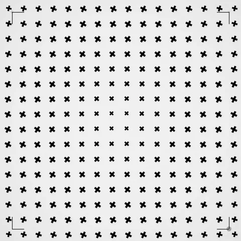 Abstract Grid Pattern with Expanding Dots and Plus Signs on White Background Stock Footage 347810715
