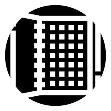 Abstract grid pattern forming a modern portal icon Stock Illustration