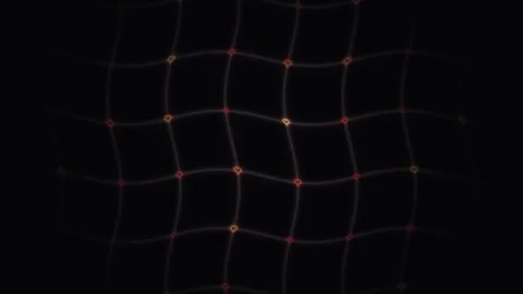 Abstract grid pattern with glowing nodes in dark background Stock Footage 338304442