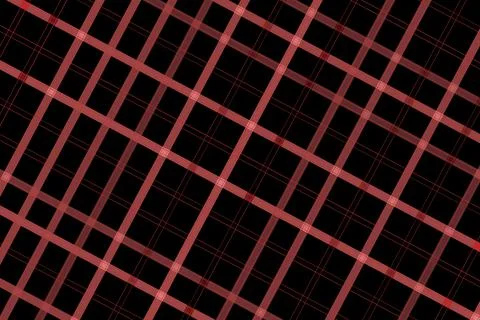 Abstract grid pattern with glowing pink lines on black background Stock Illustration