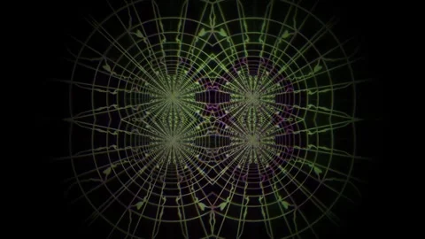 Abstract grid pattern with green lines on dark background Stock Footage 339961027