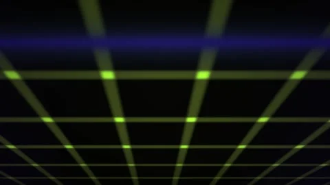 Abstract Grid Pattern with Neon Green Lines and Subtle Blue Glow. Stock Footage 333917184