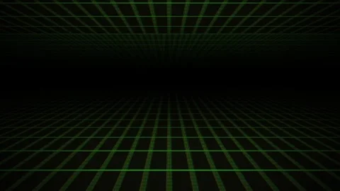 Abstract Grid Perspective Background with Dark Center and Glowing Lines. Stock Footage 334492908