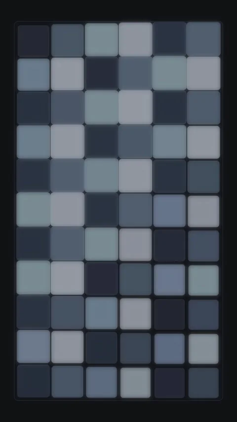 Abstract grid tile pattern loop footage in cool blue and dark grey Stock Footage 346539590