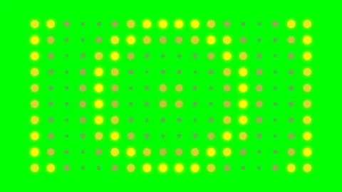 Abstract grid of yellow and orange circles on a vibrant green background Stock Footage 340904608